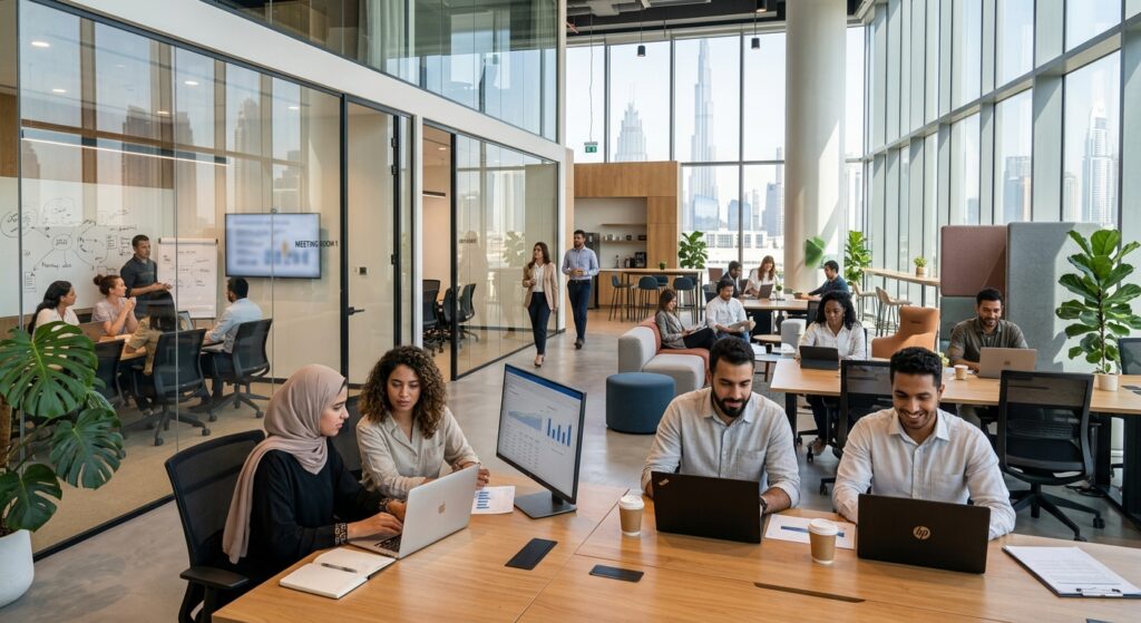 startup office space in Dubai modern workspace
