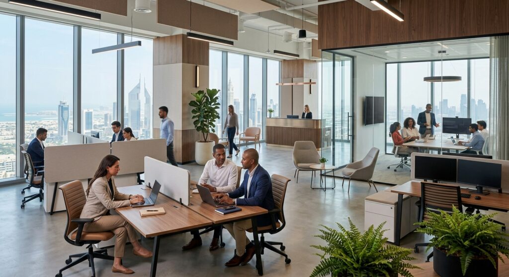 business workspace in Dubai modern office