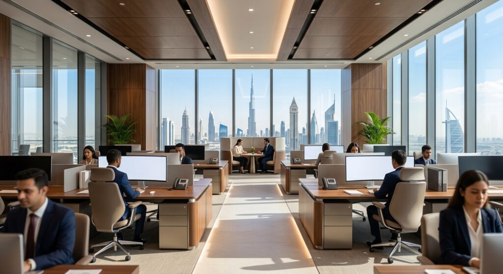 office rental in Dubai modern office interior