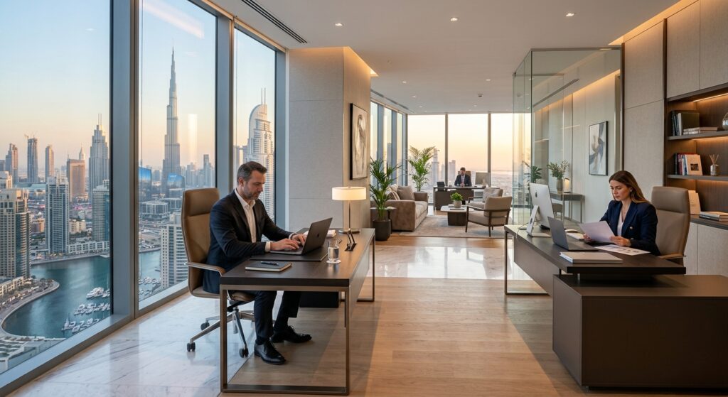 professional workspace in Dubai modern office