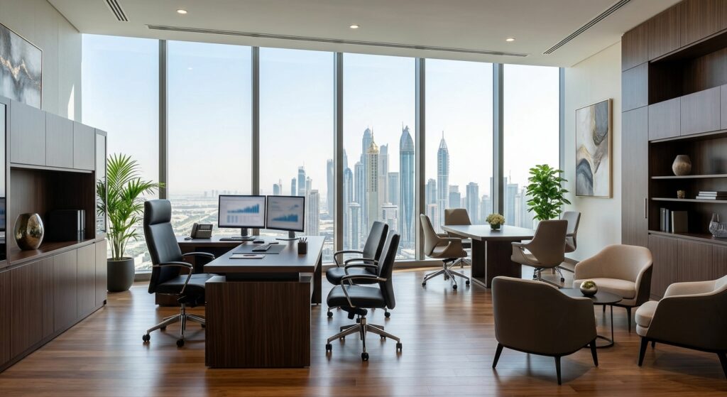 serviced office in Dubai premium office interior