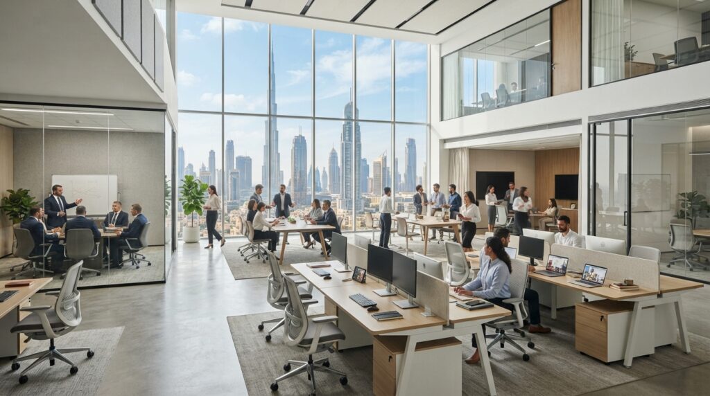 Office Space for Business in Dubai with modern office interior