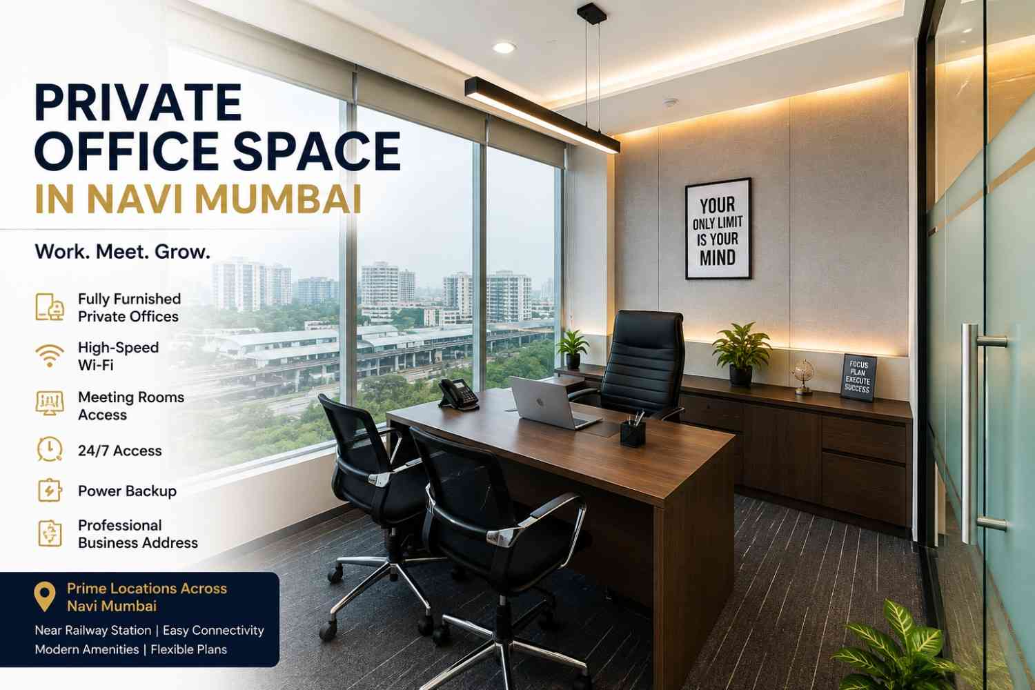 The best affordable private office space in Navi Mumbai near station